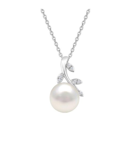 Pearls White Pearl & 9Mm Pearl Pendant Necklace Pendant