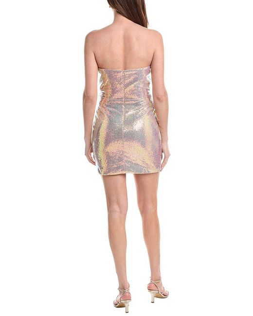 Rene Ruiz White Strapless Bodycon Mini Dress