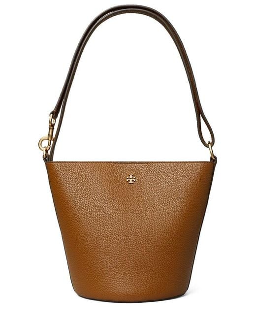 Tory Burch Brown Blake Leather Bucket Bag