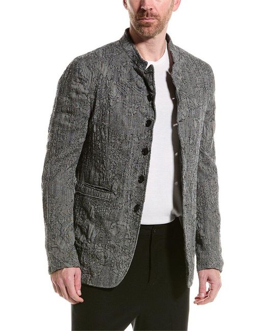 John Varvatos Gray Slim Fit Wool Jacket for men