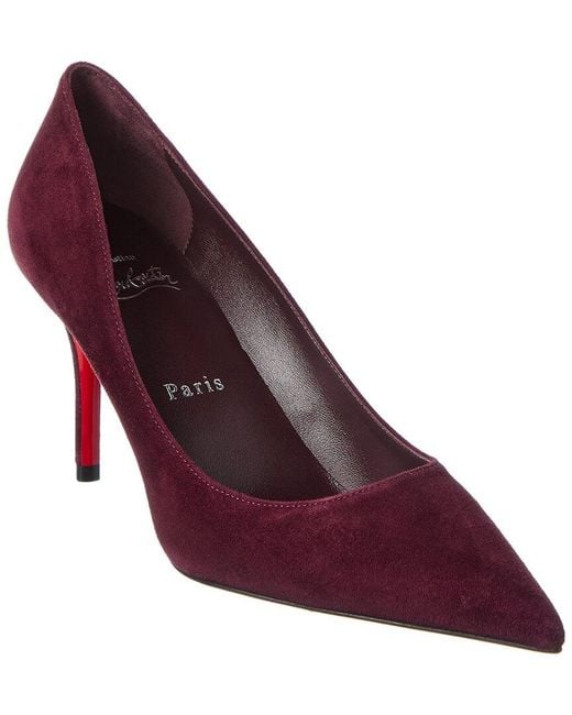 Christian Louboutin Purple Miss Z 80 Suede Pump