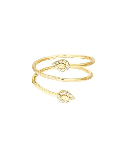HAWLEY ST Metallic 14K 0.10 Ct. Tw. Diamond Geometric Ring