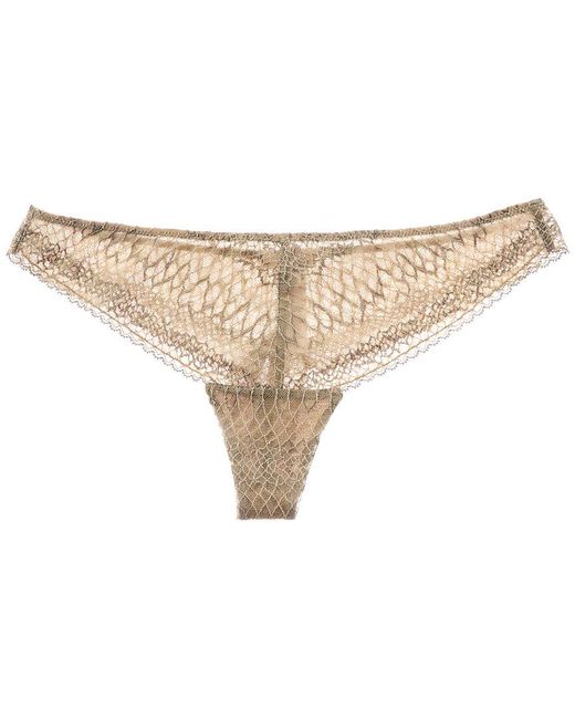 Hanro Thalie Thong in Natural | Lyst