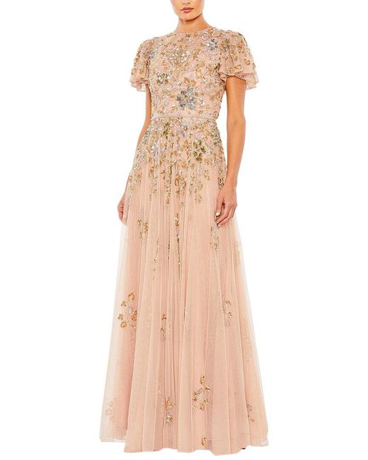 Mac Duggal Natural A-Line Gown