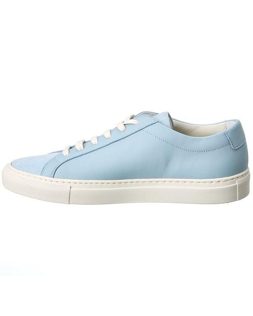 Common Projects Blue Original Achilles Leather & Suede Sneaker