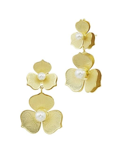 Savvy Cie Metallic Plated Drop Earrings