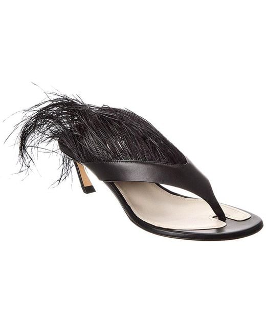 Lanvin Black Swing Melodie 45 Leather Sandal