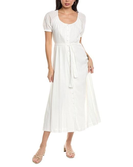 Seraphin White Midi Dress