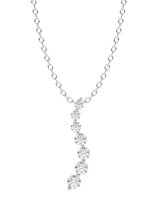Lab Grown Diamonds Metallic 14K 0.50 Ct. Tw. Lab-Grown Diamond Necklace