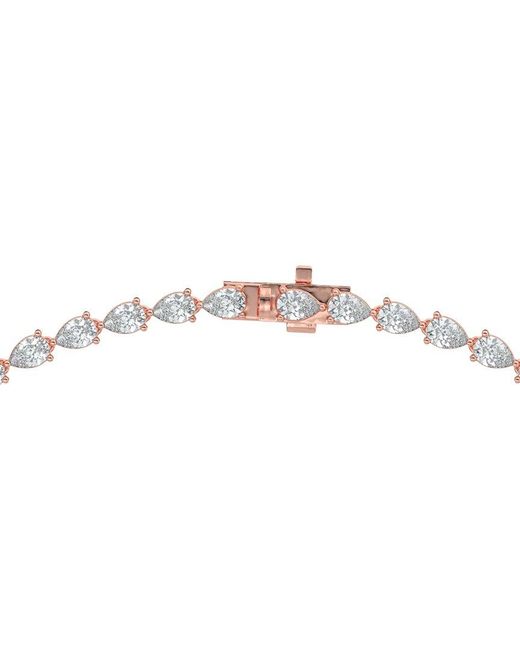 Sabrina Designs Lab Grown Diamonds Metallic 14K Rose 12.39 Ct. Tw. Lab-Grown Diamond Tennis Necklace