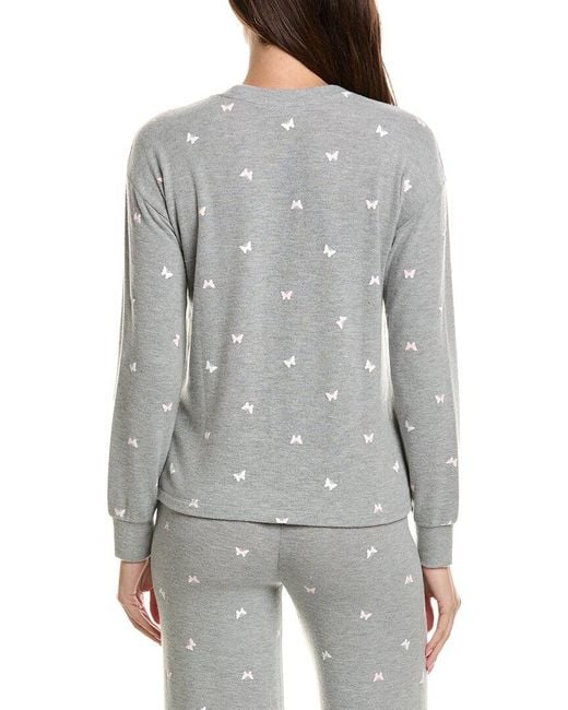 Pj Salvage Gray Peachy Mix Match Top