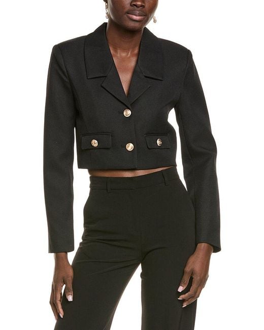 Endless Rose Black Classic Short Buttoned Jacket