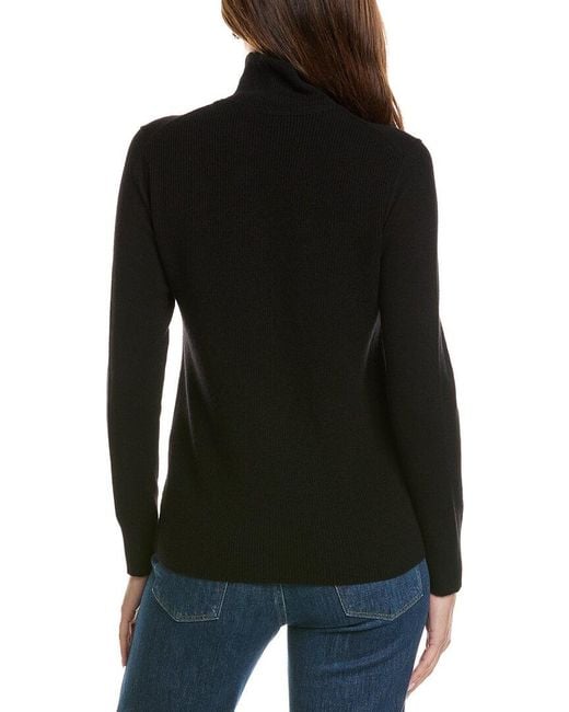 Lafayette 148 New York Black Wool & Cashmere Cardigan