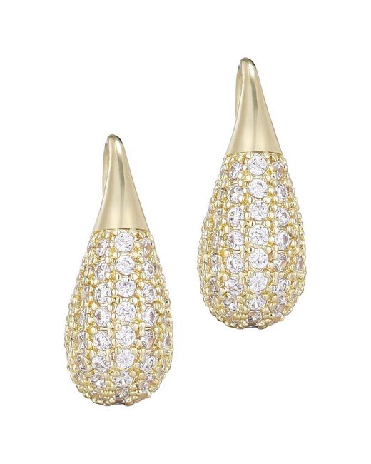 Adornia White 14K Plated Teardop Wire Earrings