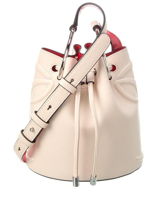 Christian Louboutin Natural By My Side Leather Bucket Bag