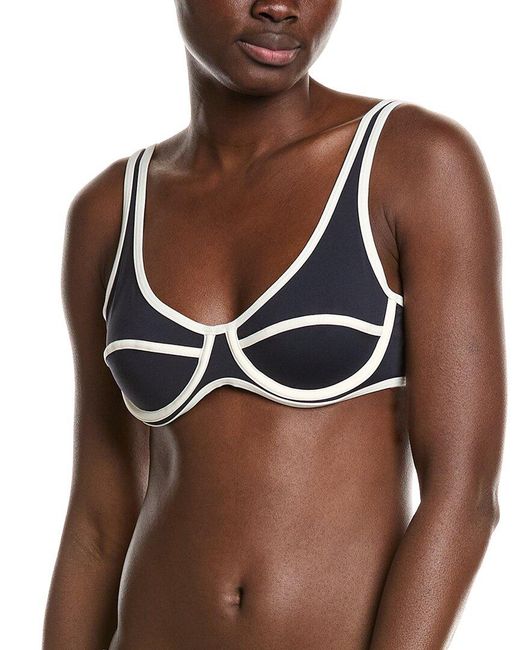 WeWoreWhat Brown Scoop Underwire Bikini Top