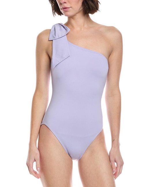 Kate Spade Purple One-Shoulder One-Piece