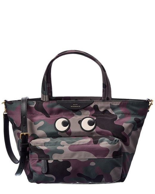 Anya Hindmarch Eyes Mini Nylon Tote in Black Lyst Canada