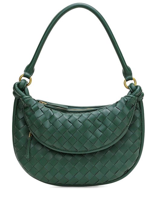 Tiffany & Fred Green Paris Smooth Leather Satchel