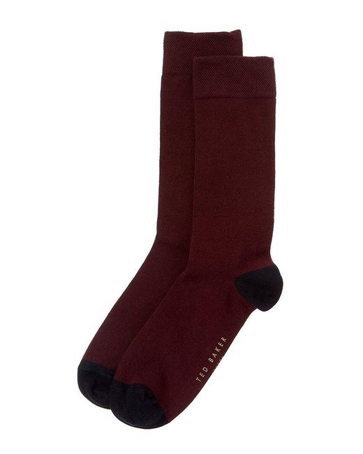 Ted Baker Red Corecol Sock for men