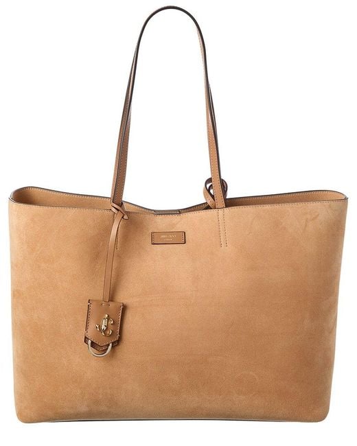 Jimmy Choo Brown Nine2Five E/W Suede Tote