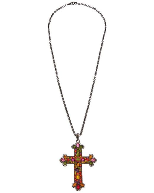 Kenneth Jay Lane Metallic Pendant Necklace