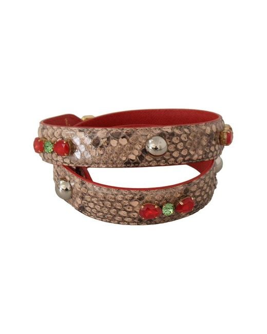 Dolce & Gabbana Brown Leather Bag Strap