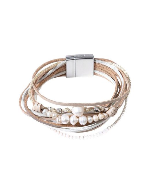 Saachi White 5-10mm Pearl Bracelet