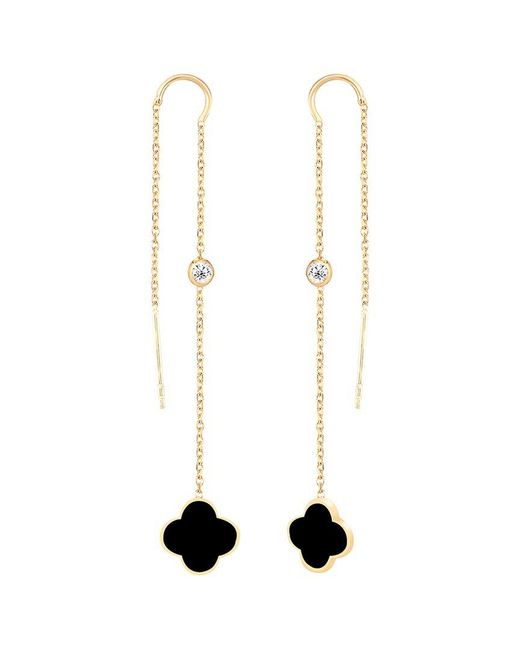 Gabi Rielle White 14k Over Silver Cz Threader Earrings