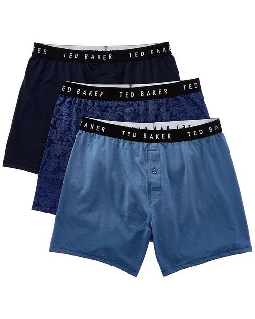 Ted Baker Blue 3Pk Boxer for men