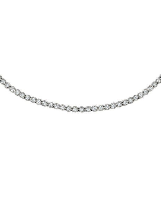 Prince Diamond & Jewelry Metallic 14K 3.51 Ct. Tw. Lab-Grown Diamond Lab-Grown Tennis Necklace