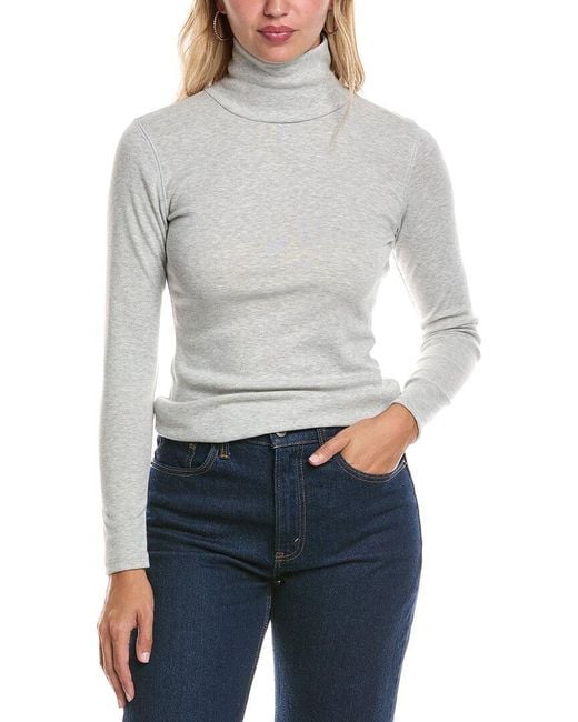 Lilla P Gray Turtleneck T-Shirt