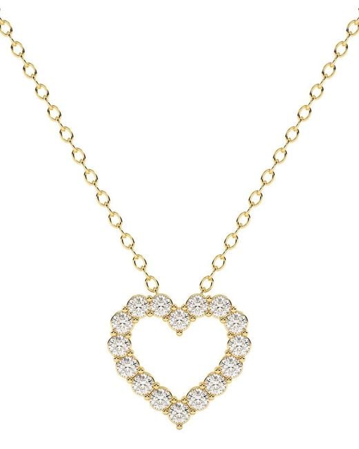 Diamond Select Cuts Metallic 14K 45661.00 Ct. Tw. Diamond Pendant Necklace