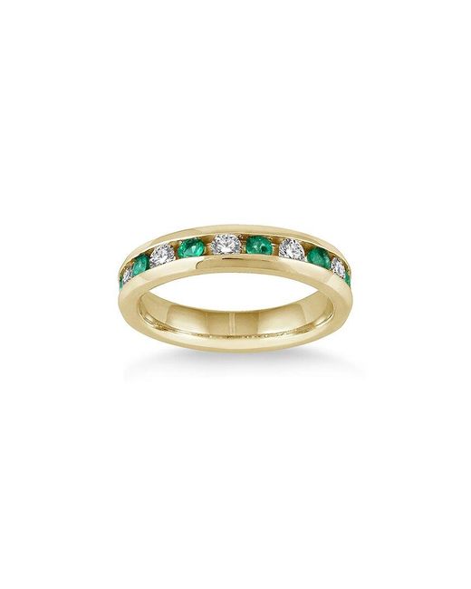 Gem Spark Multicolor 14k 1.18 Ct. Tw. Diamond & Emerald Ring