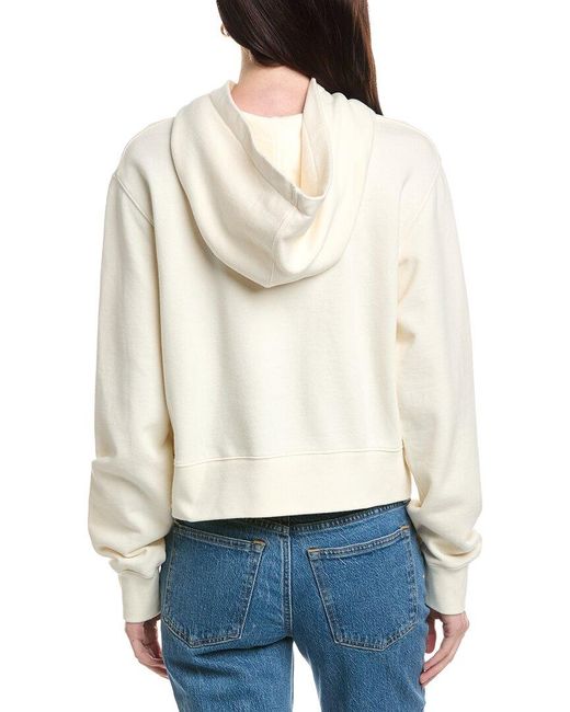 Palm Angels White Hooded Sweatshirt