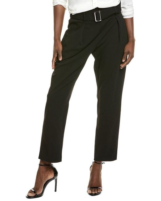 Tahari Black Pull-On Belted Pant