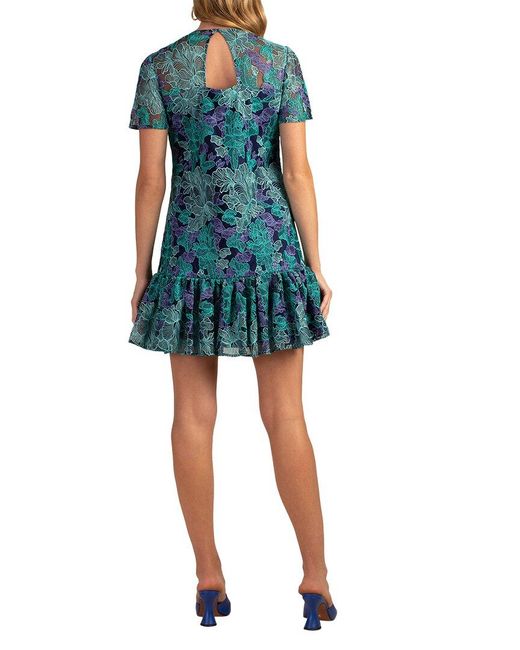 Trina Turk Blue Abstract Dress