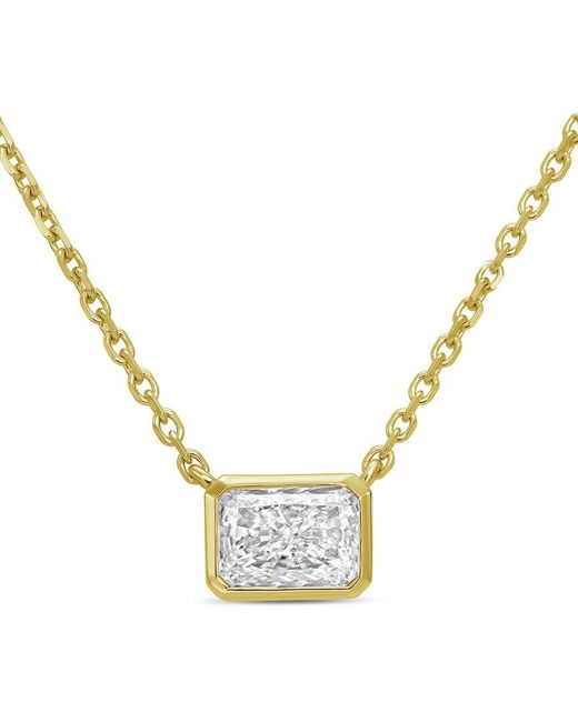 Diana M Metallic Diana M. 14K 15.00 Ct. Tw. Lab-Grown Diamond Pendant Necklace