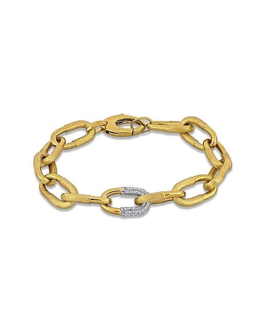 Rina Limor Metallic 14K Two-Tone 0.73 Ct. Tw. Diamond Link Bracelet