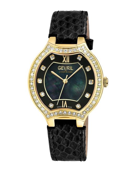 Gevril Metallic Lugano Diamond Watch