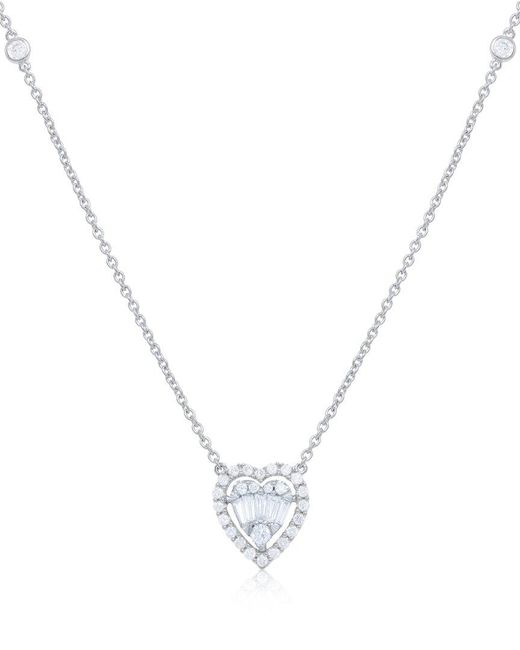 Diana M Metallic 14k 0.44 Ct. Tw. Diamond Necklace