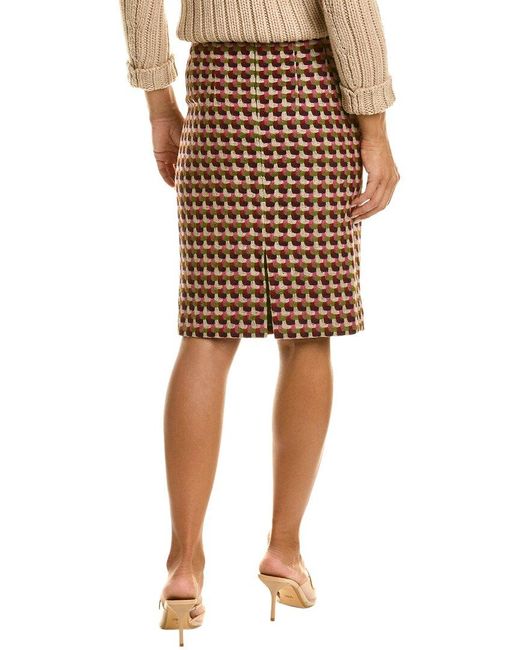 Frances Valentine Pink Wool & Mohair-blend Pencil Skirt