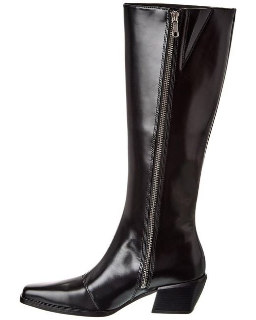 Rag & Bone Black Joni Leather Knee-High Boot
