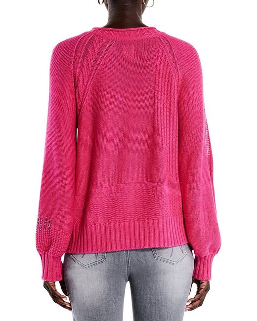 NIC+ZOE Pink Nic+zoe Plus Crafted Cables Sweater