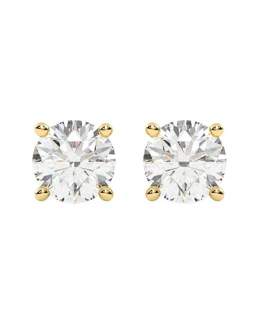 Diamond Select Cuts Metallic 14K 3.00 Ct. Tw. Diamond Earrings