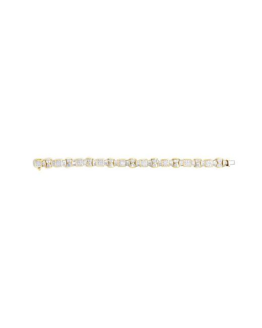 Haus of Brilliance Metallic 14K 9.90 Ct. Tw. Diamond Link Bracelet