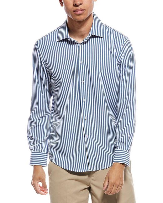 Nautica Blue Slim Fit Performance Super Shirt for men
