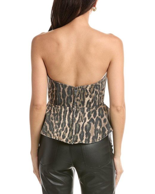 AFRM Black Merida Princess Peplum Top