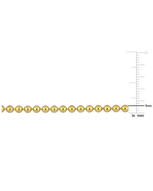 Italian Gold Metallic 14K Bead Necklace