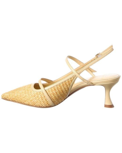 Alexandre Birman Metallic Tita 60 Raffia Pump